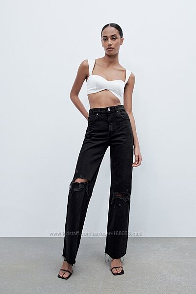 Широкие длинные джинсы Zara 36, 42р, оригинал