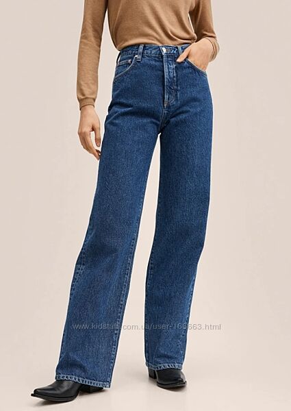 Широкие длинные джинсы от Mango, 32р, Испания