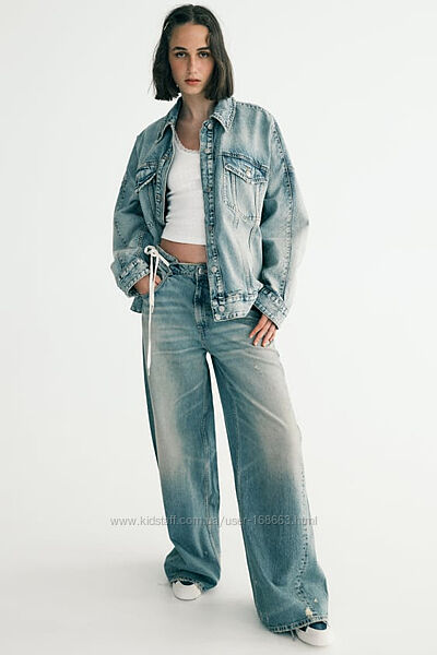 Широкие длинные джинсы super wide leg от Zara 36, 40, 42р, оригинал