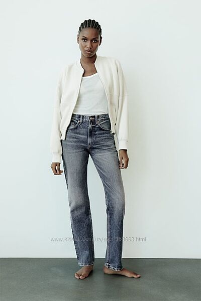 Прямые джинсы с высокой посадкой Zara, 36, 38, 44р, оригинал