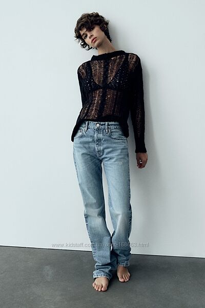 Длинные свободные джинсы от Zara, 34, 38, 42р, оригинал