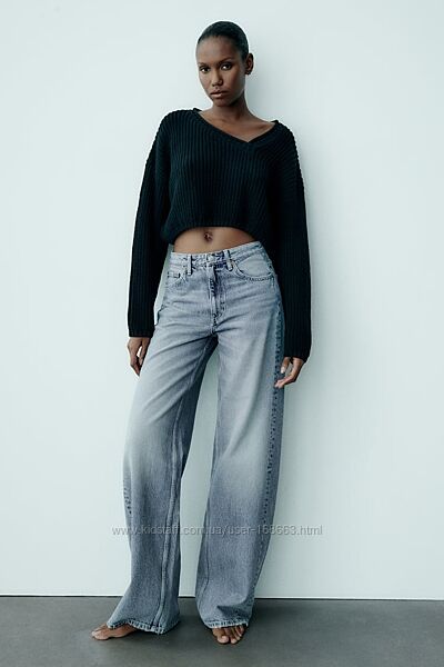 Широкие длинные джинсы от Zara, 34, 40р, оригинал