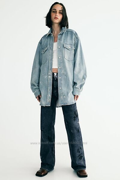 Джинсовая куртка оверсайз от Zara, XS-S, оригинал