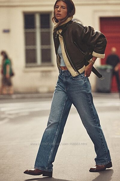 Прямые джинсы с высокой посадкой от Zara, 36р, оригинал
