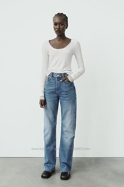 Широкие длинные джинсы от Zara 32р, оригинал