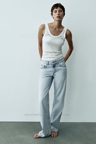 Широкие длинные джинсы wide leg от Zara 46р, оригинал