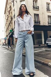 Широкие длинные джинсы палаццо от Zara 40р, оригинал