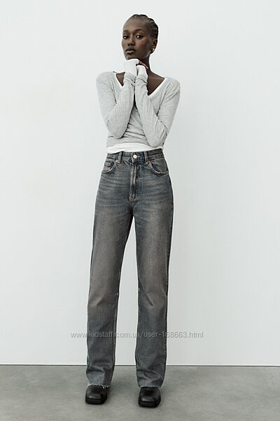 Широкі довгі джинси wide leg Zara, 44р, оригінал