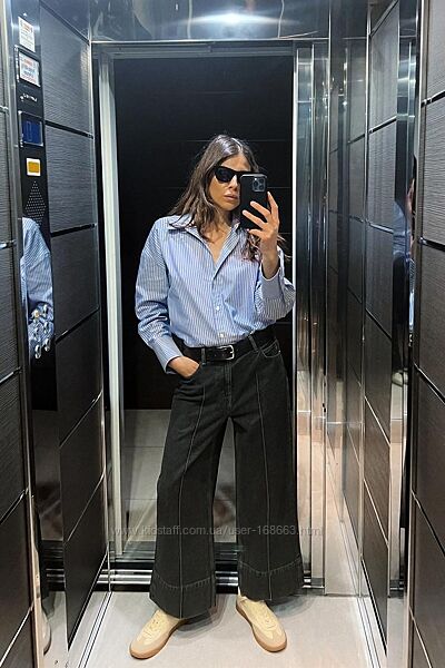 Широкие джинсы Wide leg от Zara, 36р, оригинал