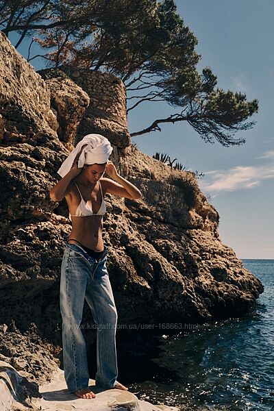 Прямі джинси, висока посадка, від Zara, 34р, оригінал