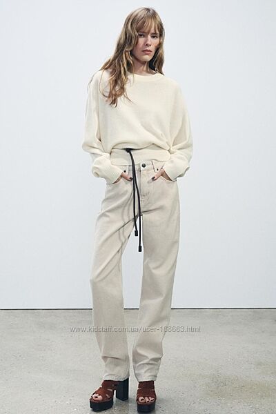 Вільні прямі джинси від Zara Woman, 46р, оригінал