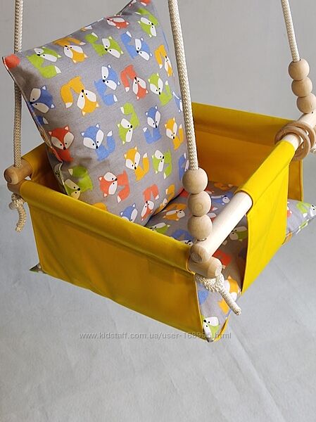 Подвесные качели с подушками для детей от 6 месяцев, качеля мамин помощник