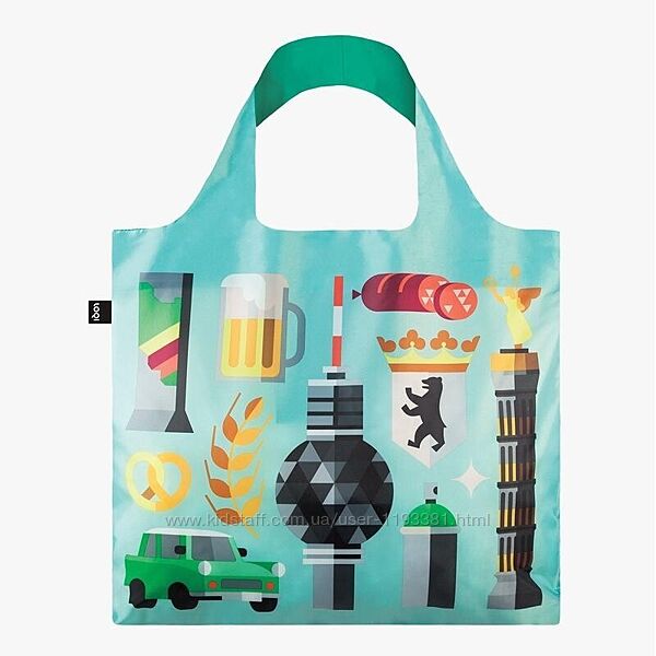 Дизайнерська еко сумка loqi berlin бірюзова пляжна сумка шопер оригінал
