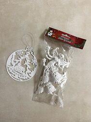 Набір ялинкових іграшок 4 шт новорічні прикраси набор елочных игрушек