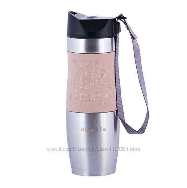 Термокружка kamille 480 мл термос kamille vacuum flask термокухоль