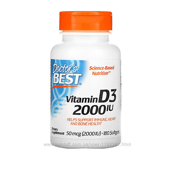 Вітамін д d3 doctor&acutes best 2000 мо 180 шт витамин д