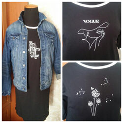 нова сукня футболка чорна оверсайз