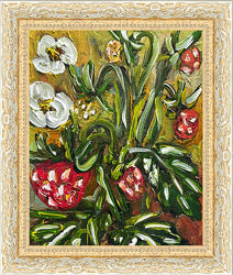 Картина клубника земляника лесные ягоды в рамке 