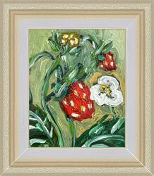 Картина с ягодами в раме Клубника земляника дикие лесные ягоды