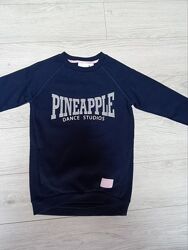 Pineapple оригинал красивое и теплое на флисе платье/свитшот на девочку 4-6