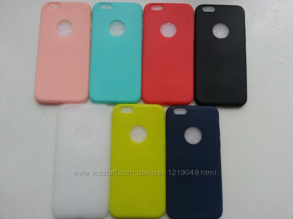 Тонкий силиконовый чехол для Iphone 5 5s 6 6s 7   7 цветов