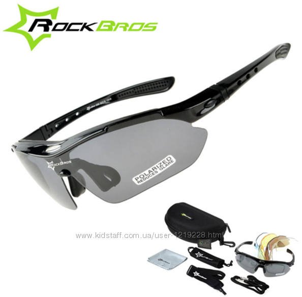 Тактические очки RockBros Polarized с 5-ти линзами