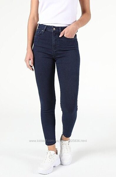 Фирменные легкие женские стрейчевые джинсы skinny темно-синие Colin&acutes