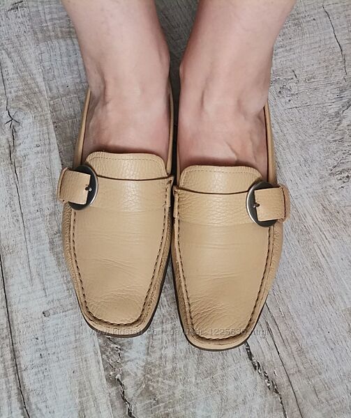 Женские демисезонные кожаные мокасины-лоферы оригинал ECCO