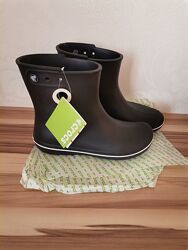 Женские демисезонные короткие водонепроницаемые сапоги оригинал CROCS
