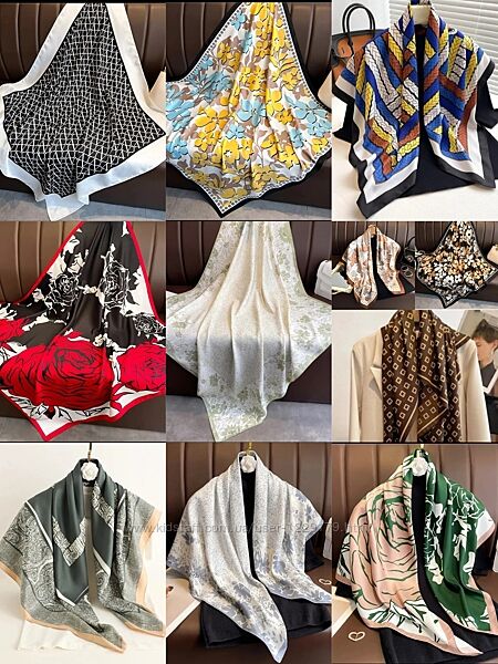 Велика хустка зі штучного шовку