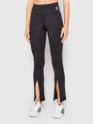 Легінси штани спортивні  з розпірками Adidas чорний Slim Fit р. М