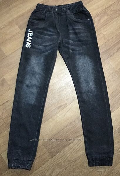 Черные джинсы джогеры для мальчика, фирма SEAGULL. р.146