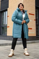 Распродажа Женская удлиненная демисезонная курточка. Размеры 54-64