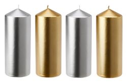 Ikea Fenomen свічка без запаху, горить 70 годин, срібна та золота