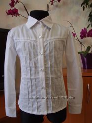 Красивые белые блузки для девочек  от 116 до 158 рост