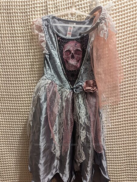 Костюм на Хелловін, гелловін, мертва наречена, привид, сукня і фата