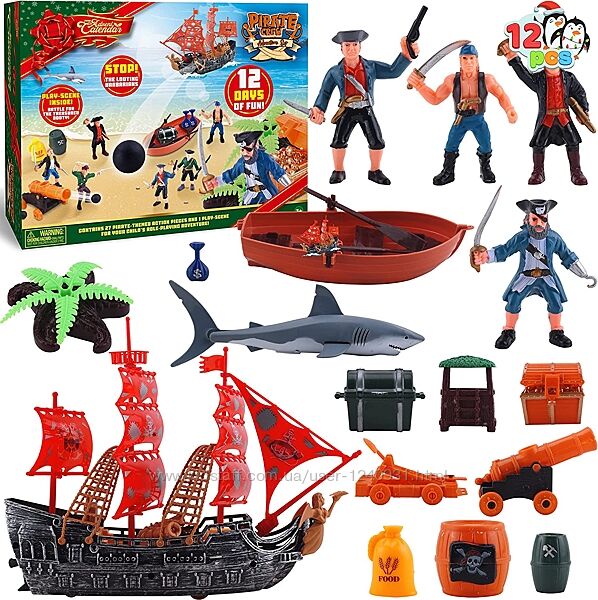 Адвент-календар 12-денний Пірати із човном, скарбами