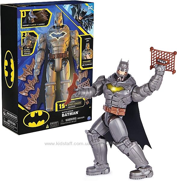 Фігурка Battle Strike Batman, Бетмен, 5 аксесуарів, 20 звуків