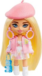 Лялька Барбі екстра, Barbie Extra Mini Minis зі світлим волоссям, беретом