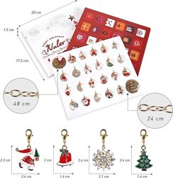 Адвент-календар для дівчат 24-денний набір з браслетом і намистом