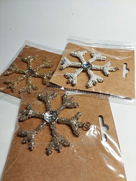 Сніжинка, ялинкова прикраса