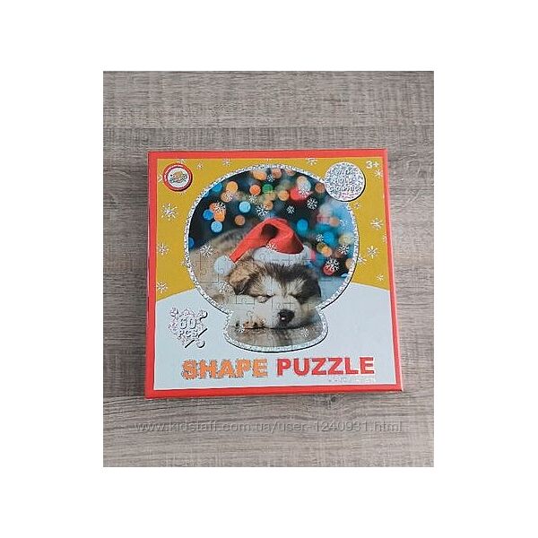 Різдвяні пазли собака, котик 60 деталей