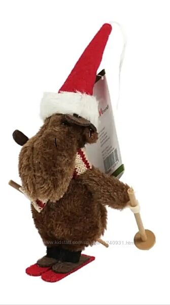 Підвісна новорічна прикраса олень KM TREND HAPPY CHRISTMAS, 12 см