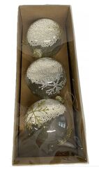 Набір скляних ялинкових прикрас 8 см