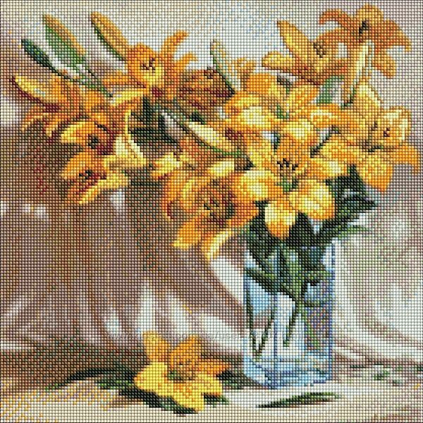 Алмазна мозаїка Лілії 40 х 40 см