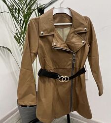 платье пиджак плащ эко кожа с пояском 5-10 лет