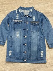 Джинсовая курточка пиджак Италия 96-116 рост