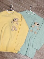 Кофточки турция с мягкой игрушкой мишка 128-164 рост