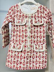 Франция теплое модное платье 1-7 лет