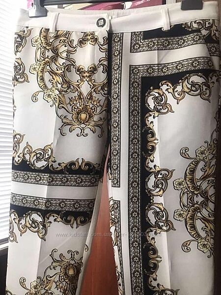 Шикарные яркие брюки в стиле versace турция распродажа